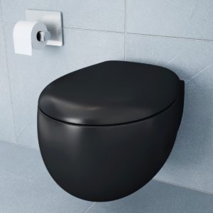 Vitra black wall WC with Seat Cover in Qatar