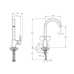Minimax-S Vitra Sink Mixer without Screw