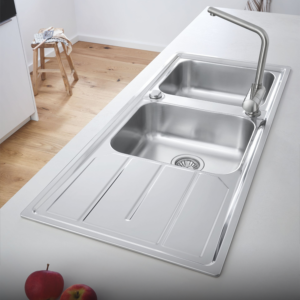 Roca Double Sink with Right Drainer